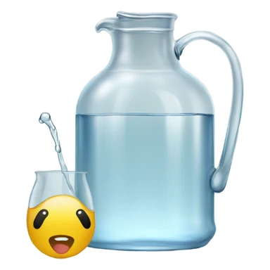 Glass and jug of water sticker