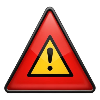danger red triangle sign sticker
