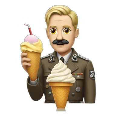 Hitler with an ice cream  sticker