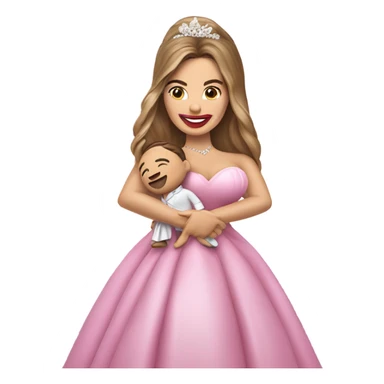 sofia vergara in pink dress hugging bride sticker