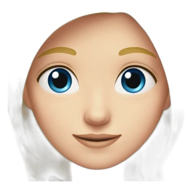 Blond girl with blue eyes and a pink shirt sticker