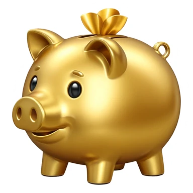 golden piggy bank sticker