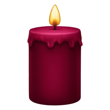 Dark red velvet candle sticker