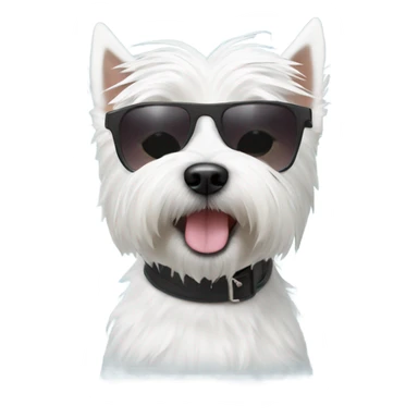 Westie with sunglasses sticker