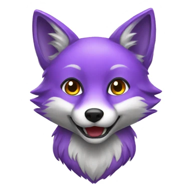 purple fox sticker