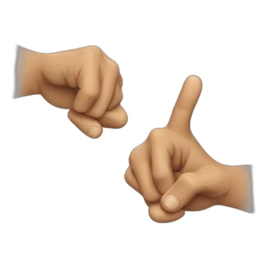 both hands showing hiphop gang signs with one and finger is closed sticker