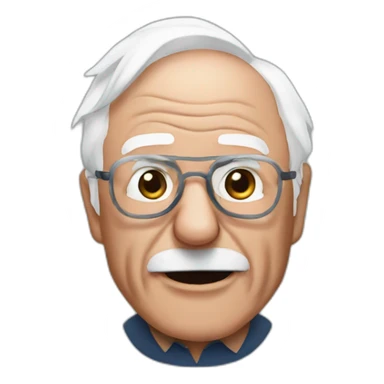 bernie sanders with mouth mask sticker