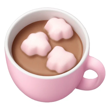 Aesthetic light pink hot chocolate sticker