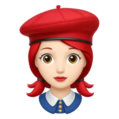 Red french baret hat *only hat* sticker