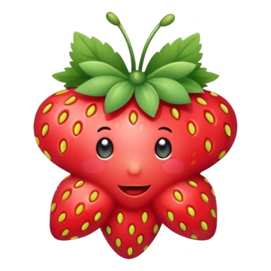 A strawberry star with a bow cute sticker