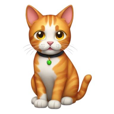 ginger cat after new year party  sticker
