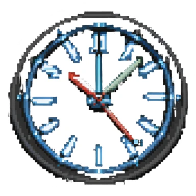 A simple analog clock in retro style sticker