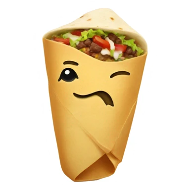Burrito with a mustache  sticker
