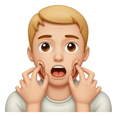 Person chocking themselves out  sticker