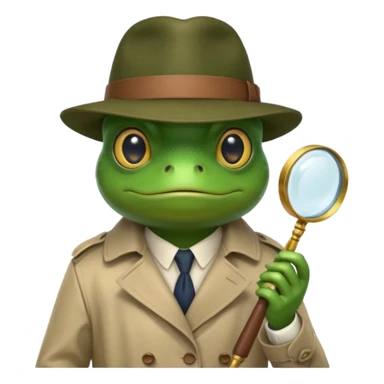Frog detective  sticker