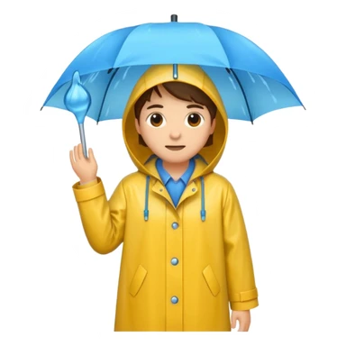 person wearing a raincoat sticker
