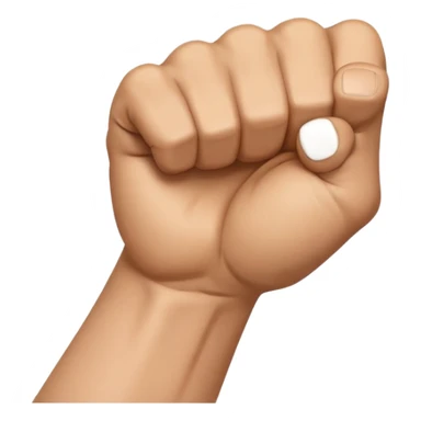 👊🏼 emoji rotated 90 degrees counterclockwise sticker