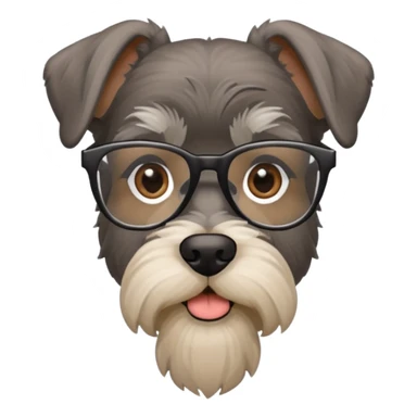 Perro de raza Schnauzer con anteojos sticker