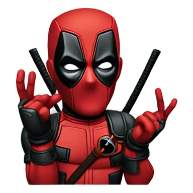 Deadpool flipping you off sticker