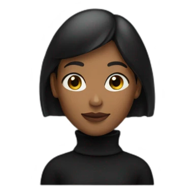 black turtleneck woman sticker