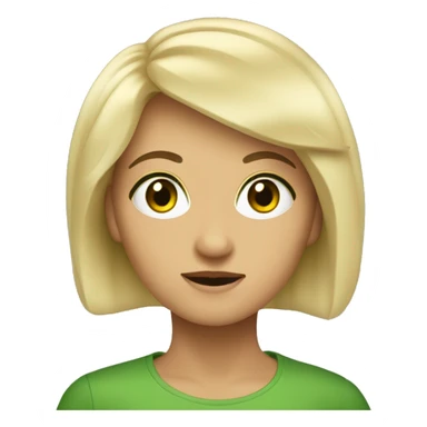 rubia ojos verdes pelo liso  sticker