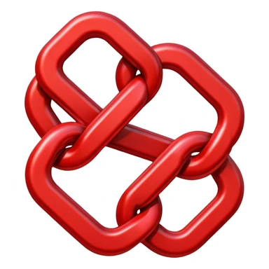 Red chain link logo sticker