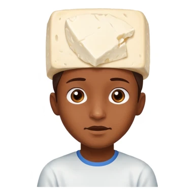 Paneer on boy's head sticker