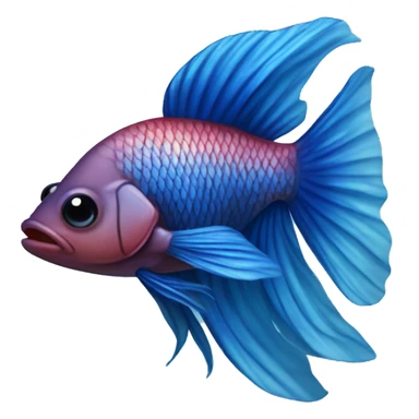 Blue female beta fish sticker