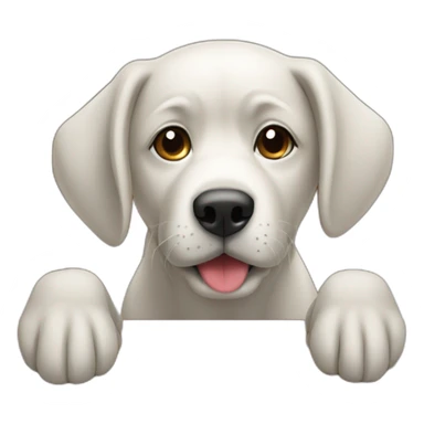 Un chien sur une table sticker