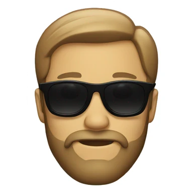 a man with a beard wearing black sunglasses sticker