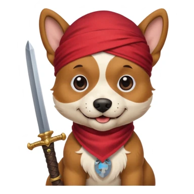 Dog pirate sticker