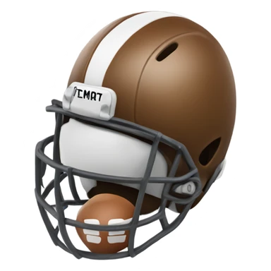Emoji with a mad face wearing a football helmet sticker