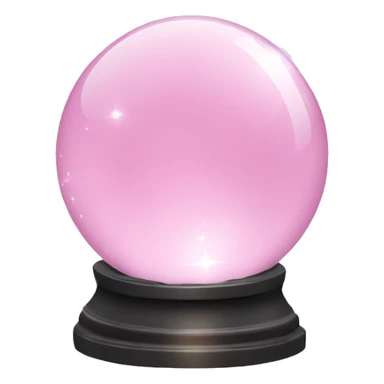 Light pink magic crystal ball sticker