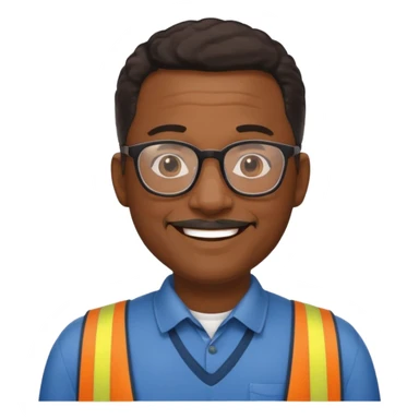 Middle-aged black office man I.T. Supervisor sticker
