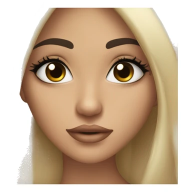 Beautiful girl with long black hair and lashes and large hazel eyes  sticker