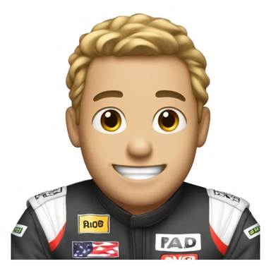 Exited race car driver sticker