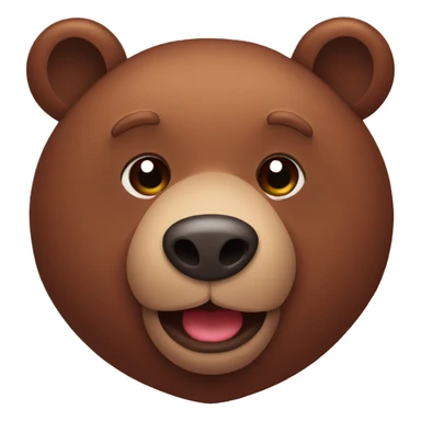 Brown bear with heart eyes sticker