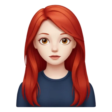 girl with red long hair blogger  sticker