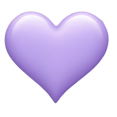 Pastel purple colored heart sticker