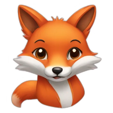 fox in love with mouse sticker
