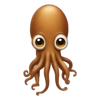 squid covered in brown fur sticker