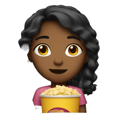 Girl watching movie  sticker