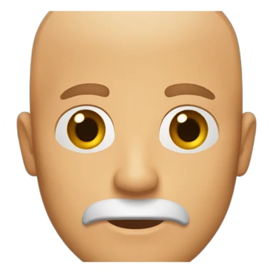 Generic bald white man with patchy ginger beard sticker