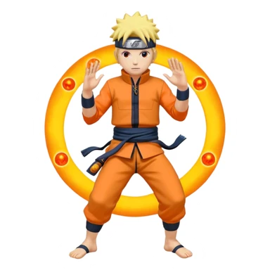 Naruto on pose kurama full sticker