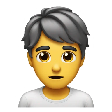 Sad heart eyes sticker