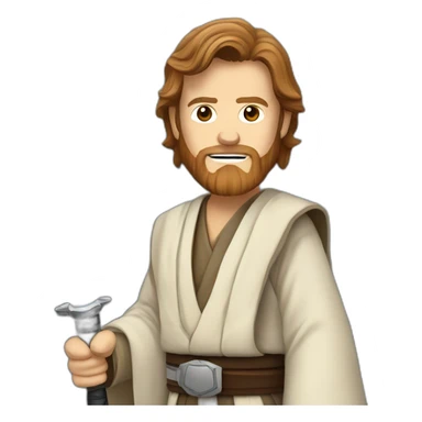 obiwan kenobi with saber sticker