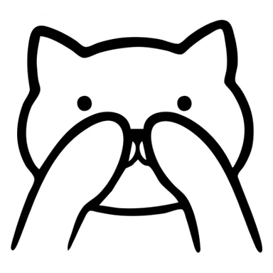 cat covering its ears sticker