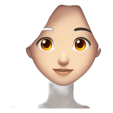 anime dark hair orange eyes glowing sticker