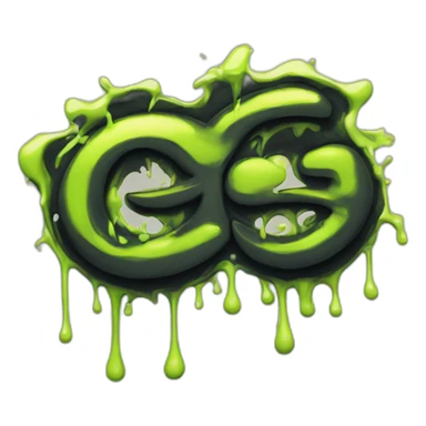 graffiti of the words "GG" sticker