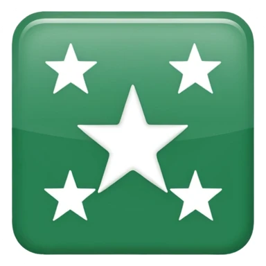 logo BNP Paribas fidèle, carré vert avec quatre étoiles blanches sticker